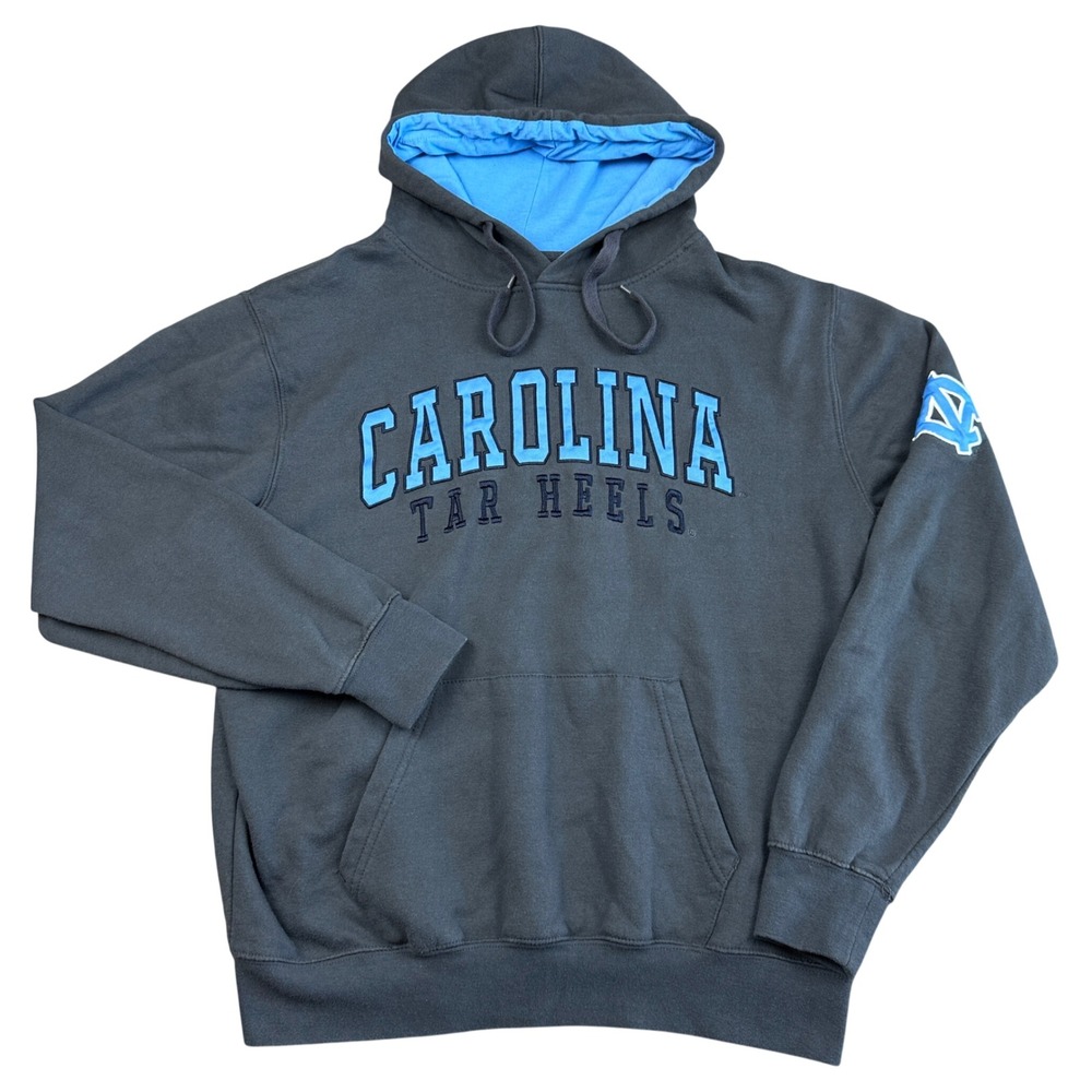 Stadium Athletics UNC North Carolina Tar Heels Hoodie Gray Embroidered Mens M